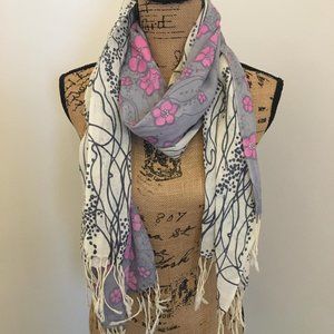 Pashmina Floral and Abstract Print Scarf